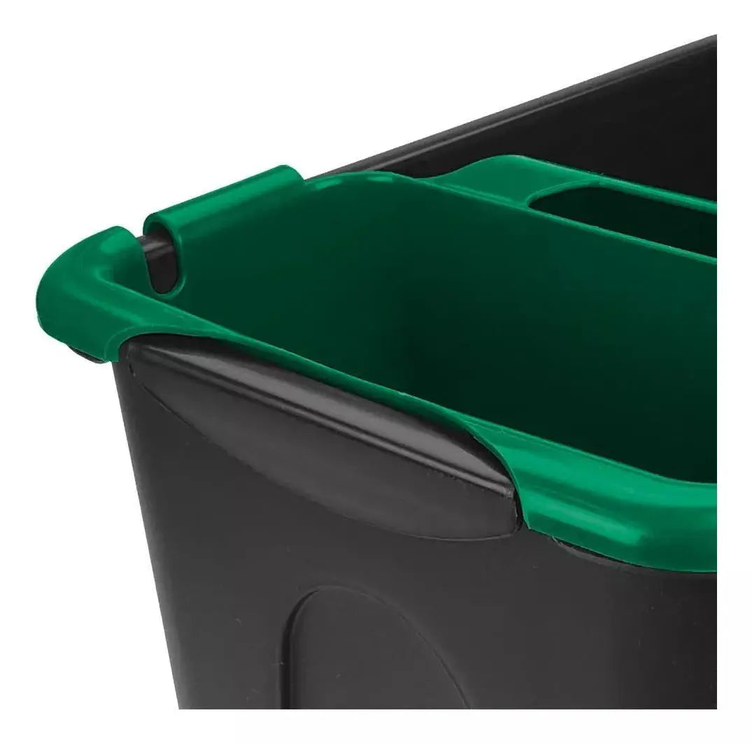 Bote De Basura 17l Negro Con Inserto Para Basura Orgánica - Azor - detalle