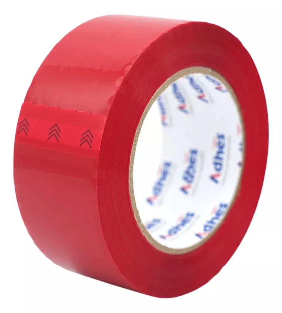 1 Rollo Cinta Empaque 48mm X 150m Adhes Colores Varios Rojo - ADHES