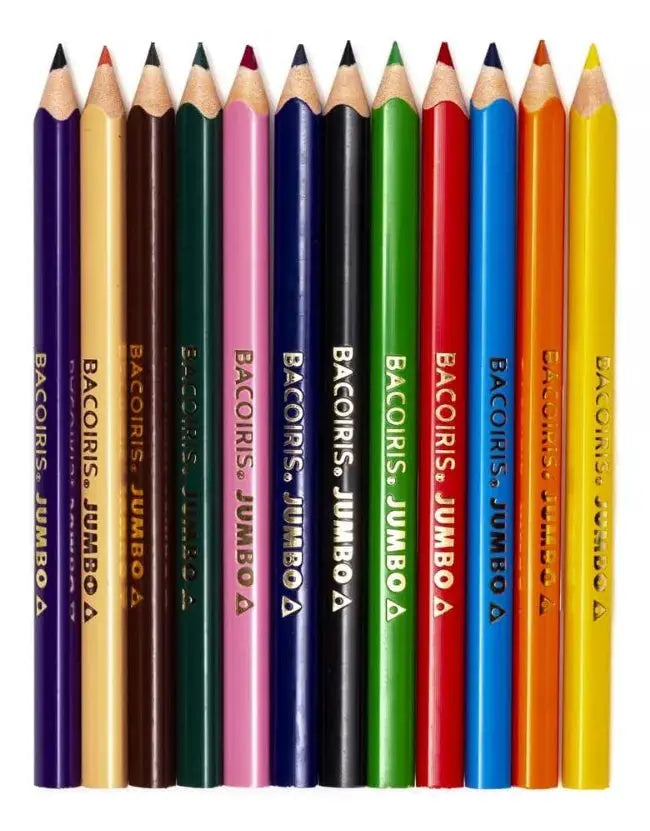24 Lapices Colores Jumbo Baco Triangular Bacoiris Escolar - BACO - empaque