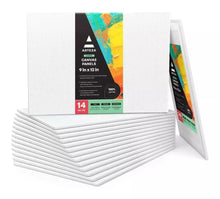 Set 14 Lienzos Carton C Tela Canvas Pintura 22.9x30.5 Arteza - Coveme - empaque