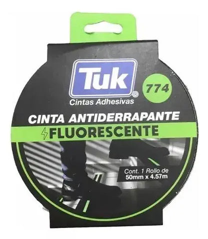 Cinta Antiderrapante Tuk Fluorescente Adhesiva 50 Mm X 4.7 M - Tuck - detalle