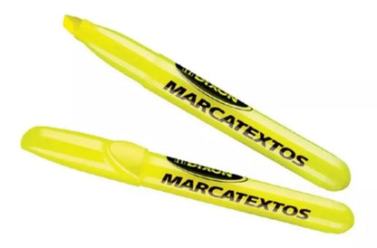 Marcadores Marcatextos Fluorescentes Dixon Easy Caja 12 Piezas Amarillo - Dixon