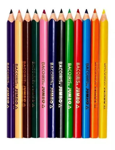 12 Lapices Colores Jumbo Baco Triangular Bacoiris Escolar - BACO - vista lateral
