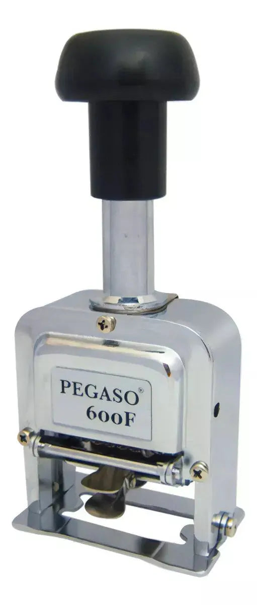 Foliador Metalico 6 Digitos Pegaso 600f Color Del Exterior Plateado - Pegaso - detalle