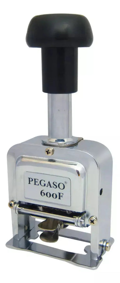 Foliador Metalico 6 Digitos Pegaso 600f Color Del Exterior Plateado - Pegaso - detalle