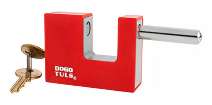 2 Candados Hierro Cortina 80mm Dogotuls Forro Plástico - Dogotuls - detalle