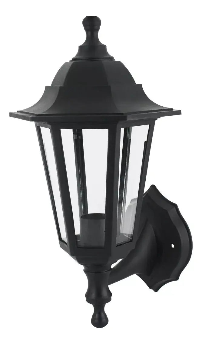 Farol Pared Estilo Colonial Color Negro Sanelec Exteriores - Sanelec