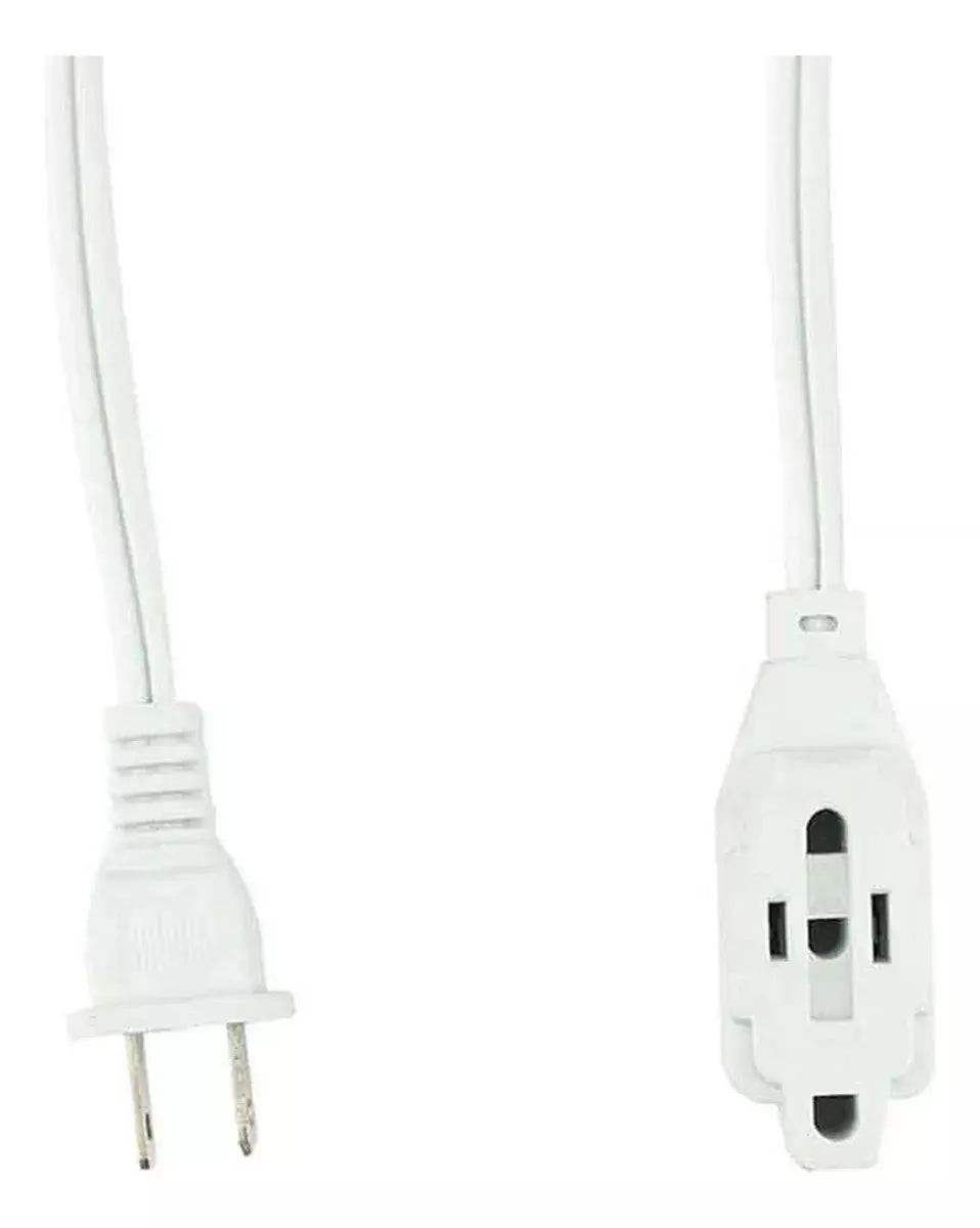 Extensión Blanca Contactos Polarizados 4m Santul Uso General - Sanelec - vista lateral