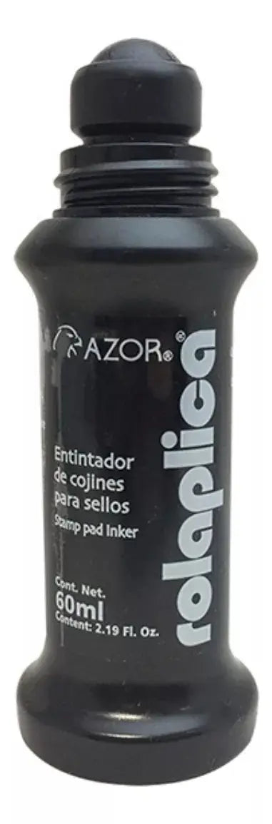 Tinta Sellos Rolaplica 60ml Azor Liquida Elegir Color Negra - Azor