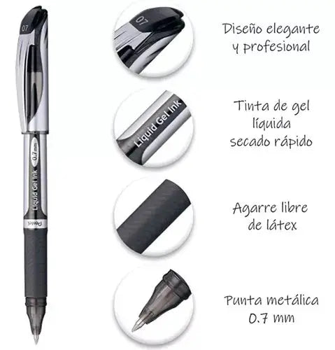 Bolígrafo Pluma Gel Pentel Energel Deluxe Bl57 0.7mm Grip - Pentel