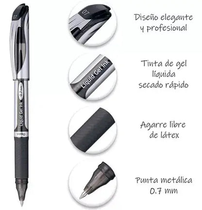 Bolígrafo Pluma Gel Pentel Energel Deluxe Bl57 0.7mm Grip - Pentel