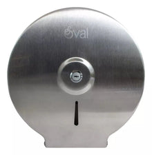 Despachador Papel Junior Inoxidable Uso Rudo Industrial - Oval - vista lateral