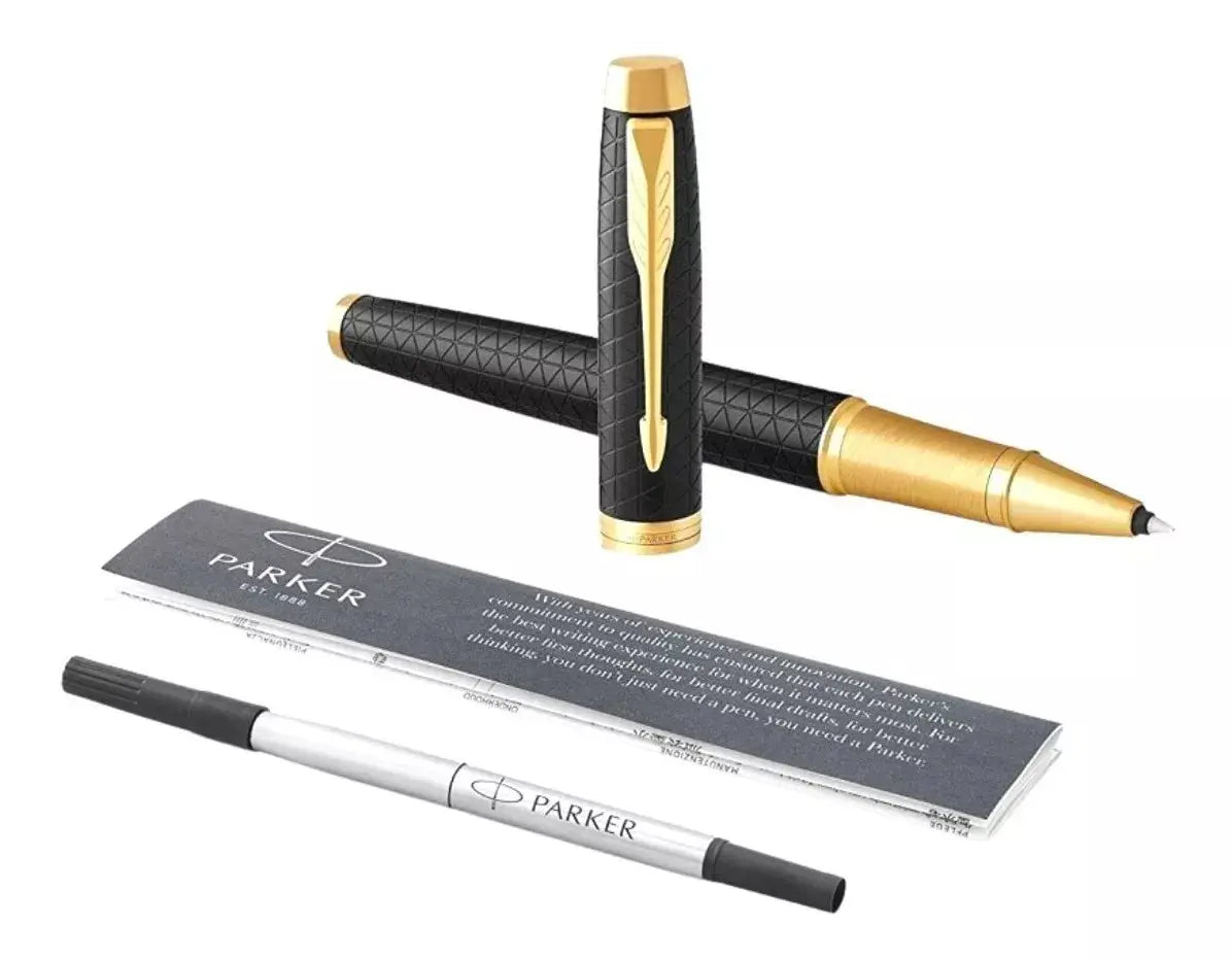 Bolígrafo Rollerball Parker Im Premium Negra Acabados Dorado - Parker - vista trasera