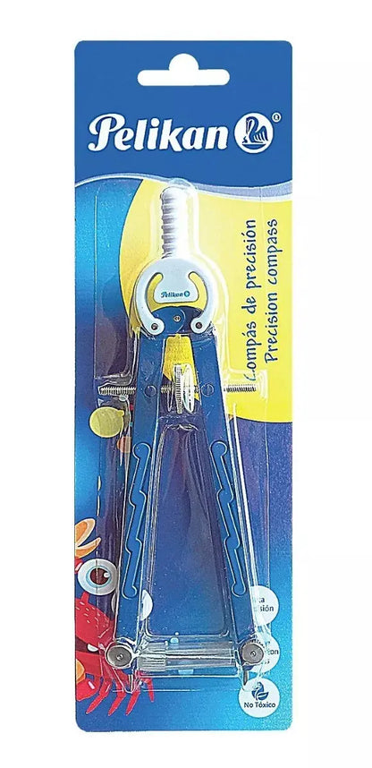 Compas Precision Brazo Largo Metálico Pelikan Incluye Minas - Pelikan - vista trasera