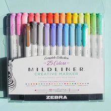 25 Piezas Marcadores Zebra Mildliner Doble Punta Base Agua - Zebra - detalle