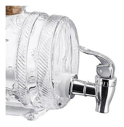 Dispensador Bebidas Barril Tequila Mezcal Vitrolero Vidrio - Vittori - detalle