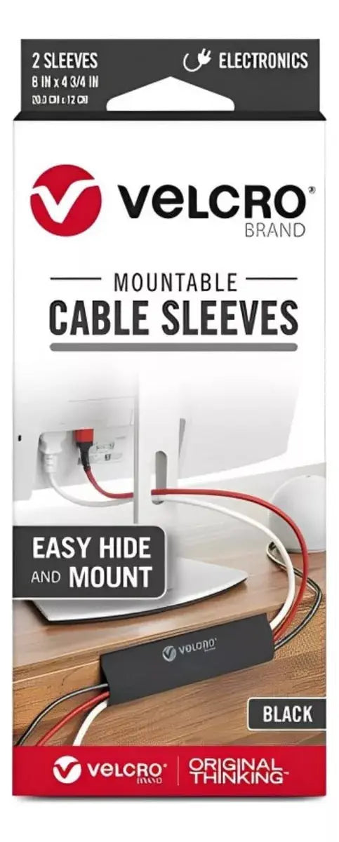 2 Mangas Suejatadoras Cables Velcro® Mountable Cable Sleeves Negro - Velcro