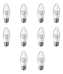 Set 10 Pzs Foco Led Vela Aksi 4w Base E27 Luz Blanca - Aksi
