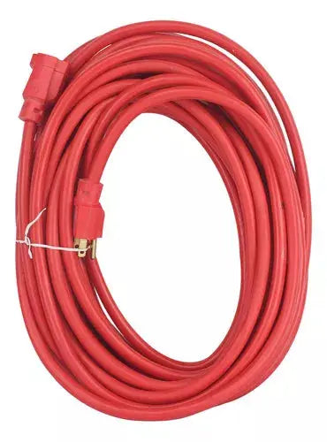 Extensión Roja Tres Contactos 15m Sanelec Uso Rudo Calibre12 - Sanelec - detalle