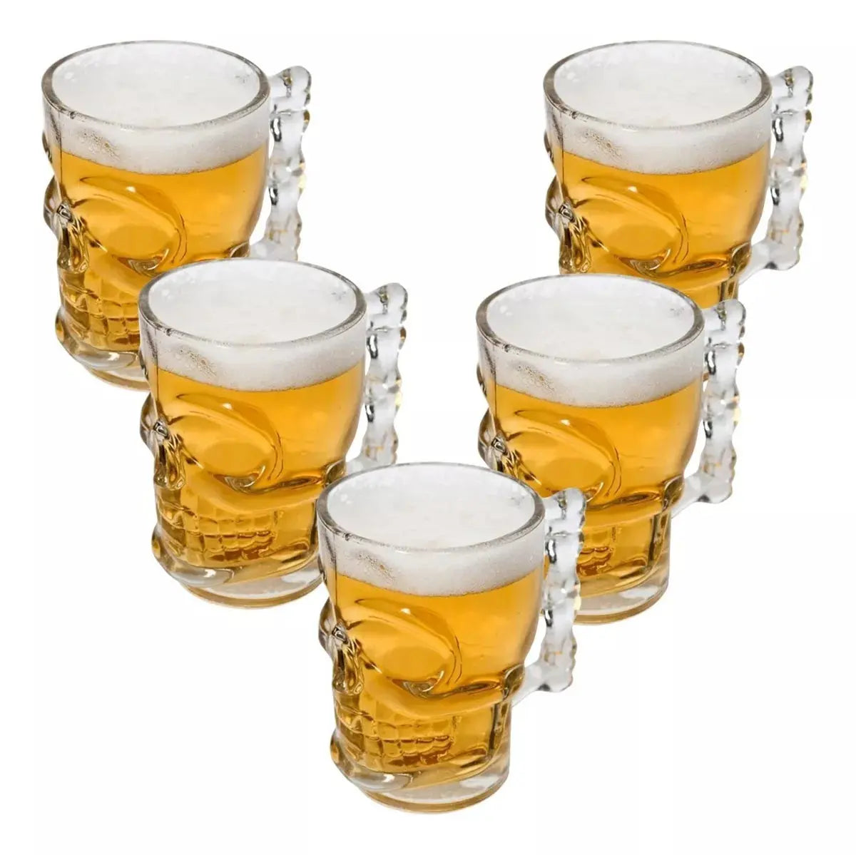 Set 6 Tarro Calavera Craneo Cervecero Michelada Grande 540ml - Vittori - contenido