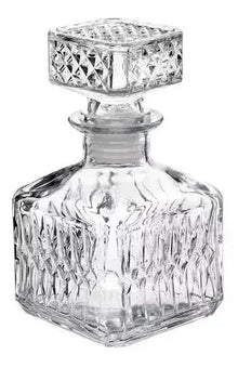 Juego 2 Licoreras Rodas Vidrio Cristal Resistente Vino 500ml - Vittori - vista lateral