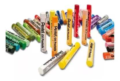36 Pasteles Gises Tizas Aceite Pentel Arts Redondos Colores - Polvos Holi - empaque