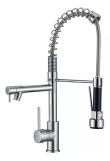 Mezcladora Monomando Fregadero Meer Flexible Color Plateado - CNX - vista lateral
