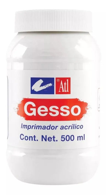 Gesso Imprimador Acrílico Blanco Rodin 500 Arte Manualidades - atl - vista trasera