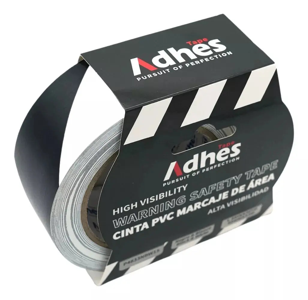 Cinta Advertencia Marcaje Adhes Negro / Blanco 48mm X 33m - ADHES - vista lateral