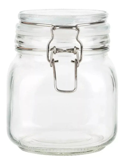 Contenedor Vidrio Hermético Tapa Clip 750 Ml Frasco Brocal - Conte