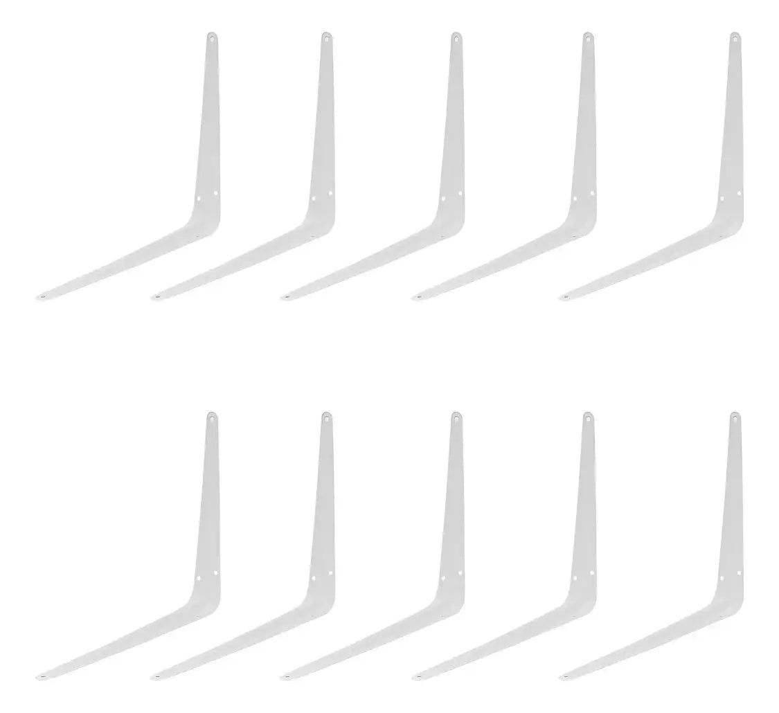 10 Mensulas Acero 10 X 12 Cm Repisas Dogotuls Elegir Color Blanco - Dogotuls - detalle
