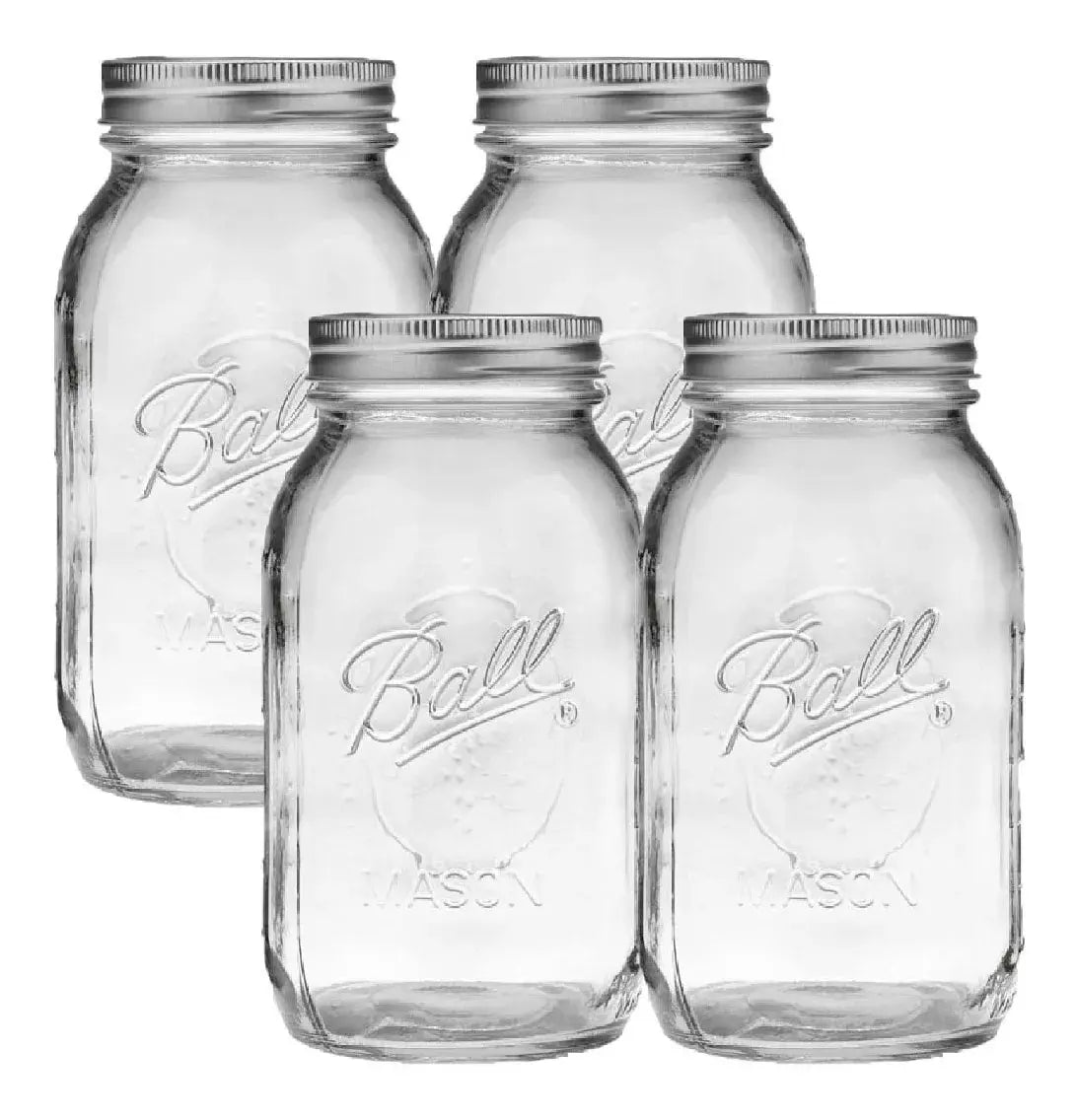 4pz Frascos Mason Jars Ball Vidrio Boca Regular 32oz Origina - marchante.shop - detalle