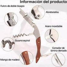 Sacacorchos Profesional Descorchador Destapador Vinos 5 Pzs - KCTS - vista lateral