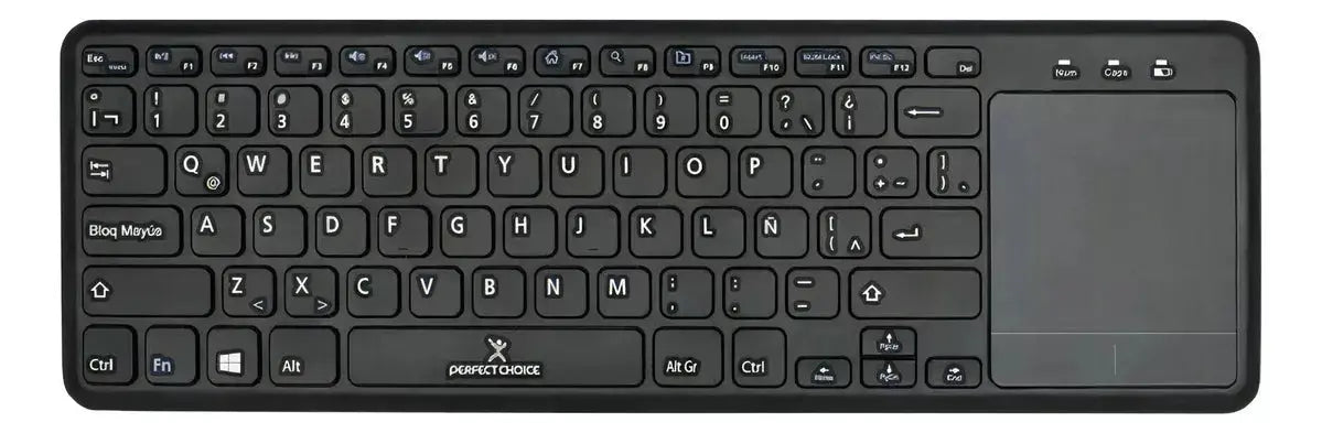 Teclado Inalambrico Mouse Touch Pad Perfect Choice Negro - Perfect Choice - empaque