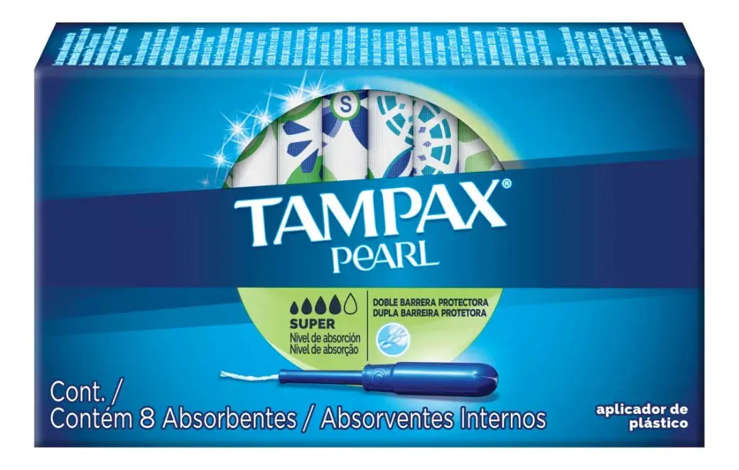 Tampax Pearl Caja Con 8 Absorbentes Internos - Orbe - vista lateral