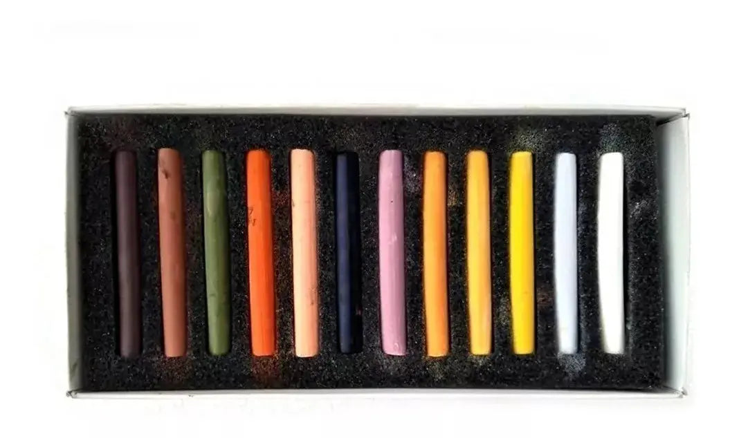 Set 12 Colores Pastel Tonos Terra Seco Gises Dibujo Stafford - Azor
