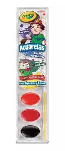 Acuarelas 8 Colores Pastillas Crayola Escolares Lavables - Crayola