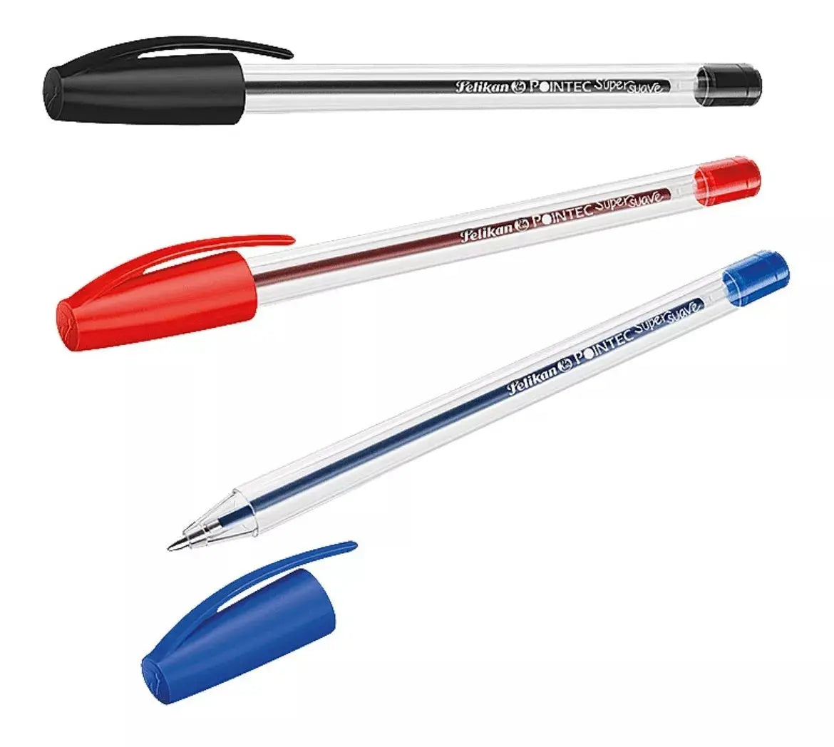 3 Bolígrafos Tinta Semi Gel Pointec Pelikan Punto Mediano - Pelikan