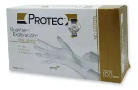 GUANTE EXPLORACION PROTEC VINILO STRETCH S/TALCO MD C/100 - PROTEC