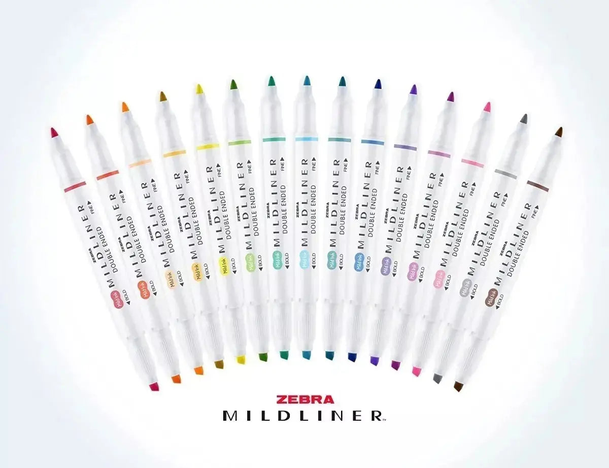 Marcadores Doble Punta Mildliner Zebra Plumones Estuche - Zebra - accesorios