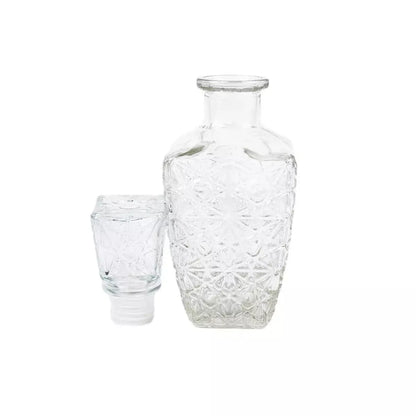 2p Licorera Diamante Grande 500ml Vino Vidrio Cristal Regalo - Vittori - vista lateral