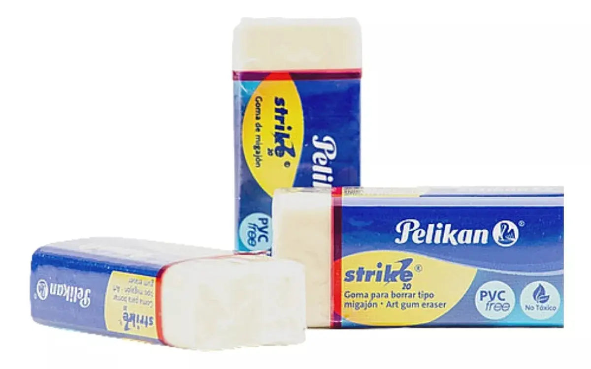 20 Goma Borrador Migajon Superborrado Lápiz Pelikan Strike20 - Pelikan - contenido
