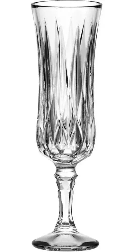 6 Copas Flauta Vino Tinto Vidrio Cristal Labrado Verzy - Vittori - uso