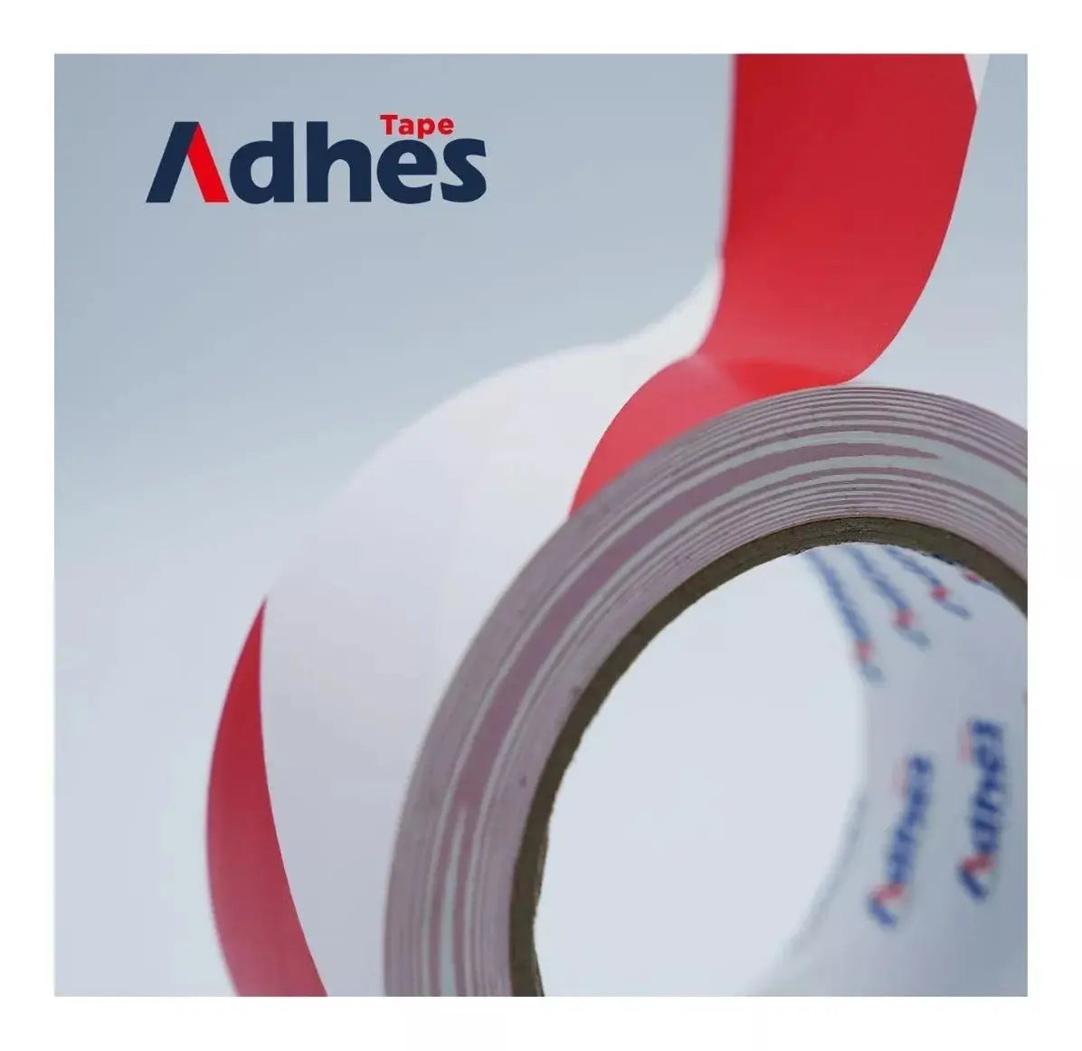 Cinta Delimitadora Adhesiva Pvc Adhes 4.8cmx33m Blanca/Rojo - ADHES - detalle