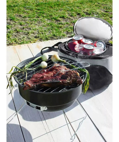 Mini Asador Parrilla Grill Carbon Hielera Portatil Acampar - Promoopcion - vista lateral