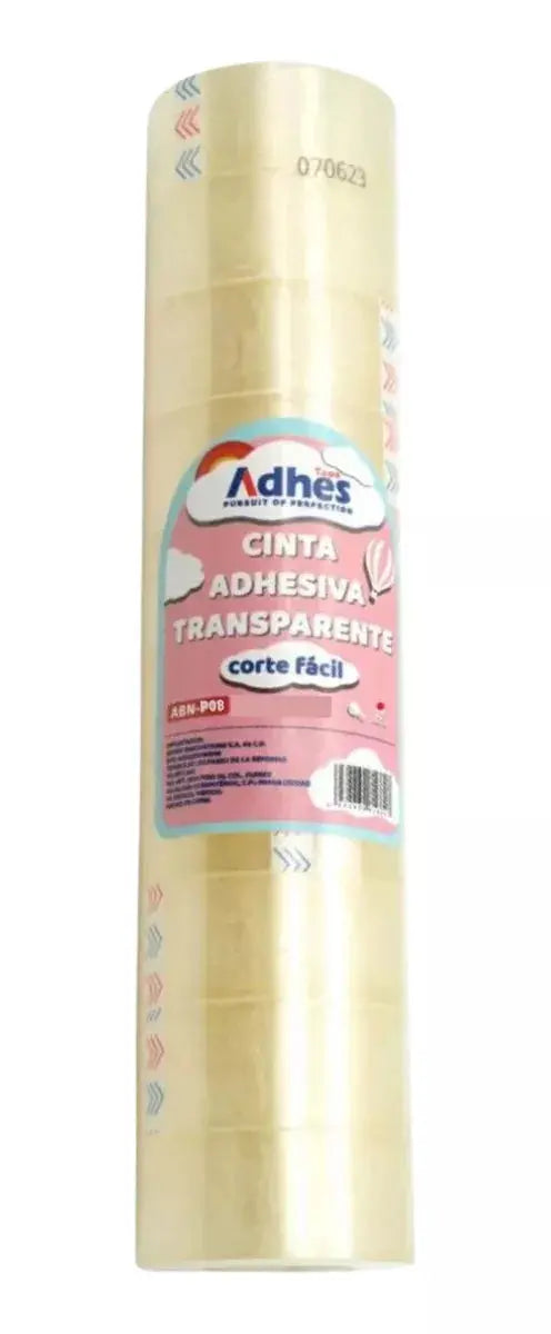 10 Cinta Adhesiva Transparente Corte Facil Adhes 18mmx33m - ADHES