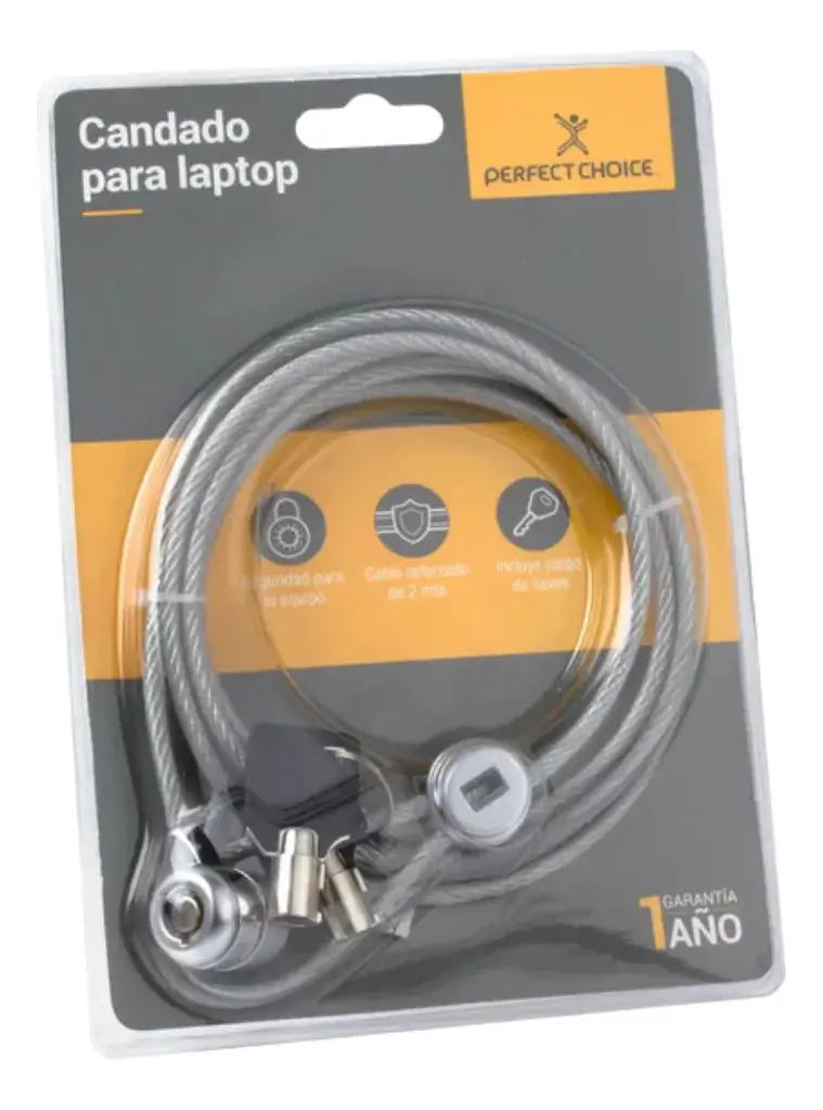 Candado Universal Laptop Perfect Choice Cable Acero Llave - Perfect Choice - detalle