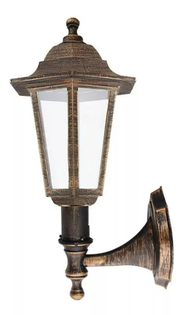 Farol Pared Estilo Colonial Color Cobre Sanelec Exteriores - Sanelec - detalle