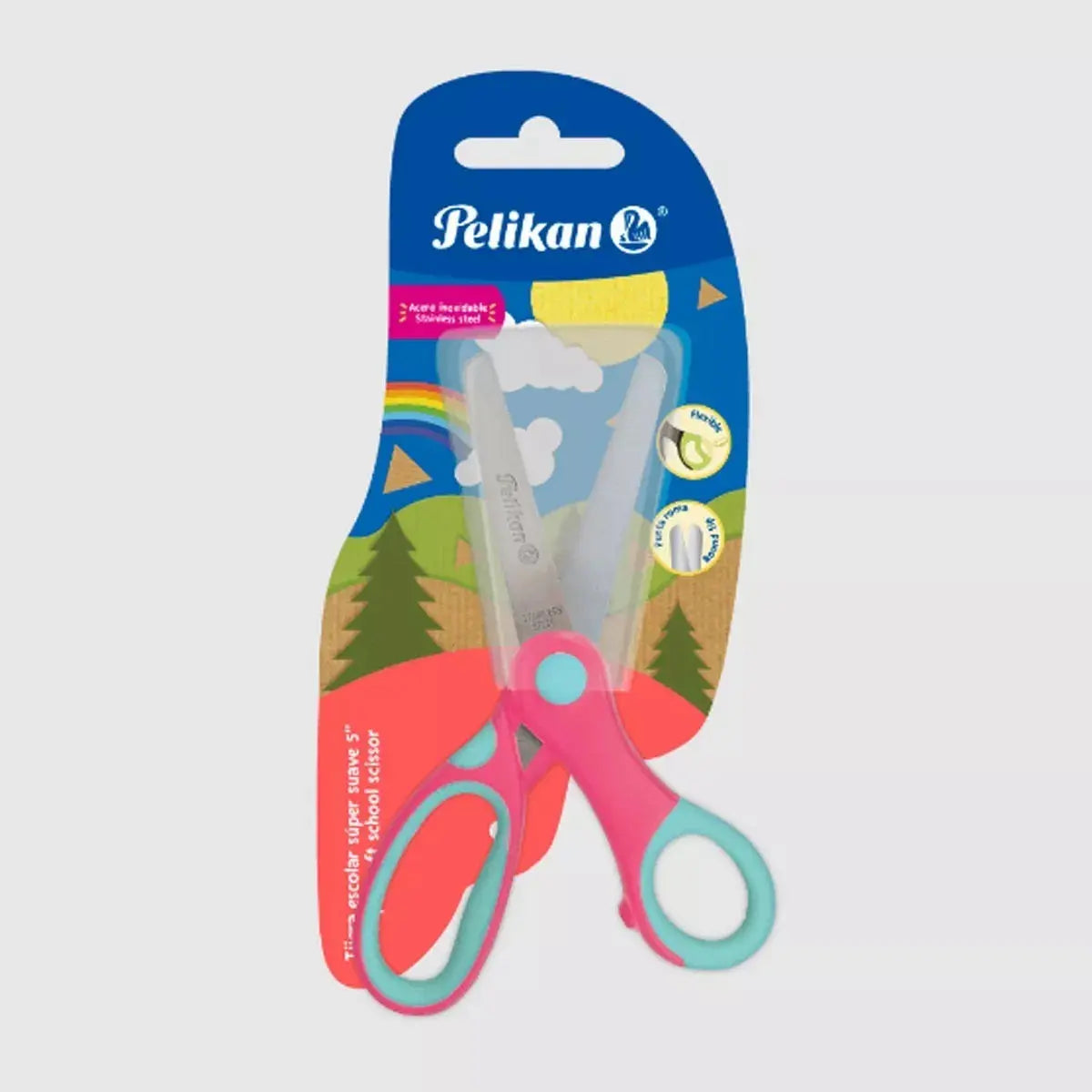Tijeras Escolar Pelikan Punta Roma Mango Super Suave - Parker - uso