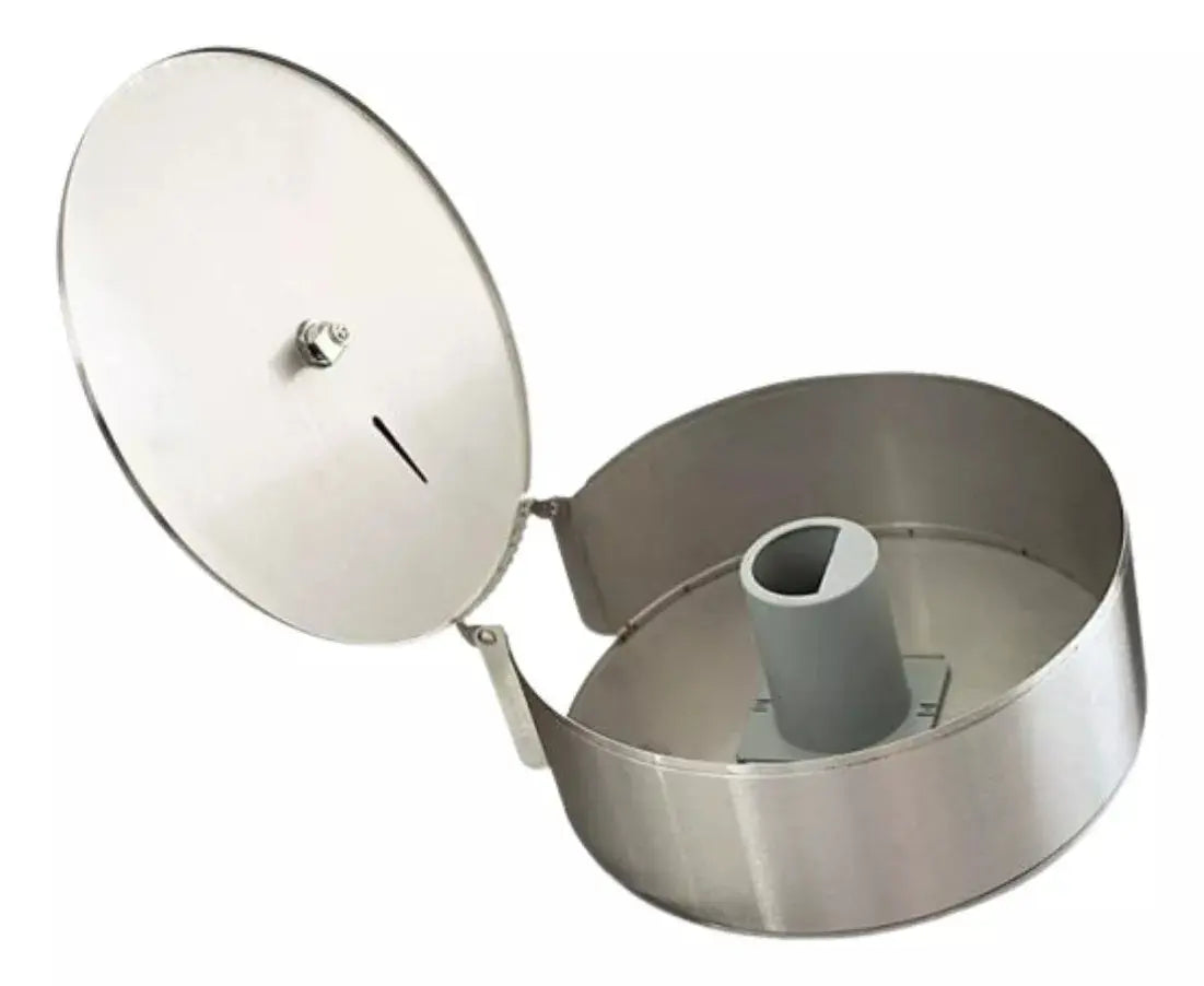 Despachador Papel Jumbo Oval Inoxidable Uso Rudo Indutrial - Oval - vista lateral